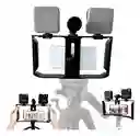 Soporte Profesional Making Crear Contenido Micrófono Luz Led Rgb Estabilizador Ideal Tiktok Youtube Instagram