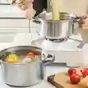 10 Piezas De Juego De Cocina De Acero Inoxidable, Adecuado Para Hornos De Inducción, Ideal Para Cocinar En Casa Y En Restaurantes De Manera Saludable.