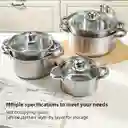 10 Piezas De Juego De Cocina De Acero Inoxidable, Adecuado Para Hornos De Inducción, Ideal Para Cocinar En Casa Y En Restaurantes De Manera Saludable.