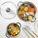 10 Piezas De Juego De Cocina De Acero Inoxidable, Adecuado Para Hornos De Inducción, Ideal Para Cocinar En Casa Y En Restaurantes De Manera Saludable.