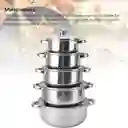 10 Piezas De Juego De Cocina De Acero Inoxidable, Adecuado Para Hornos De Inducción, Ideal Para Cocinar En Casa Y En Restaurantes De Manera Saludable.