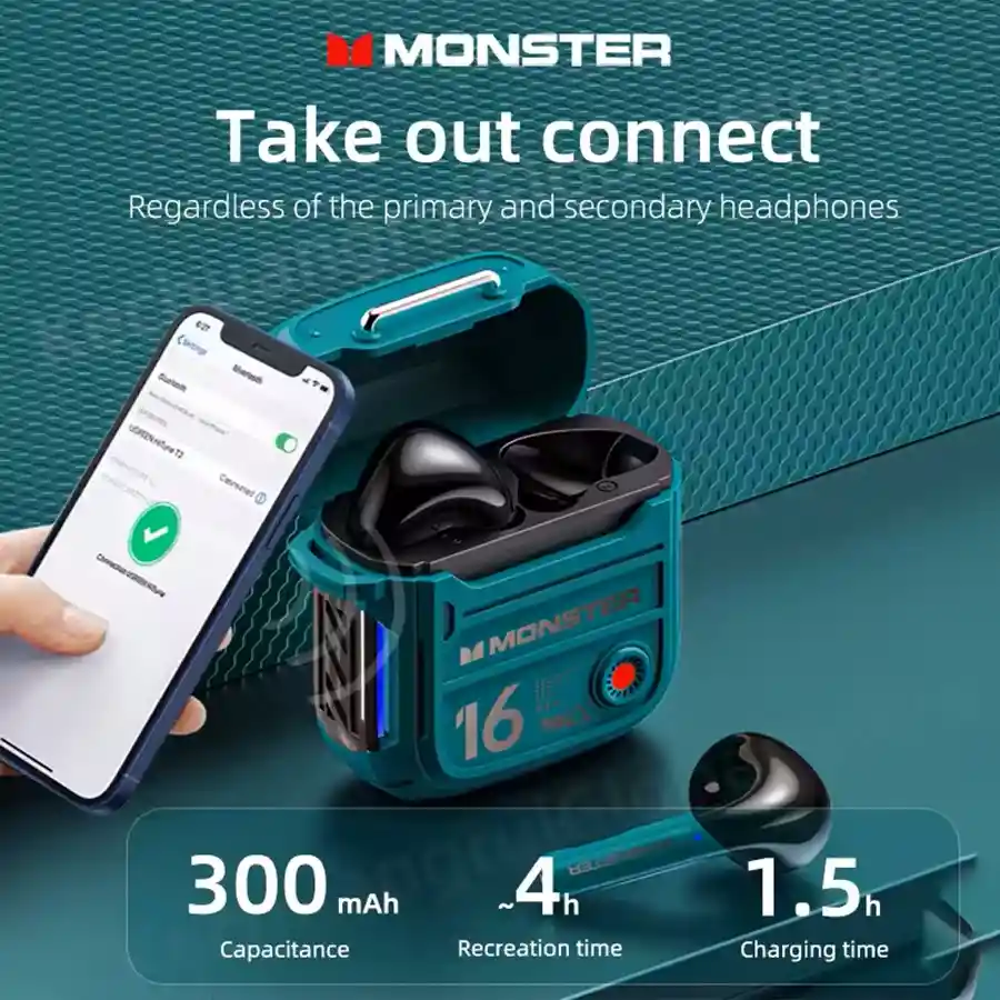 Audifonos Bluetooth Xkt16 Con Cancelación Ruido Y Diseño Tws Negro