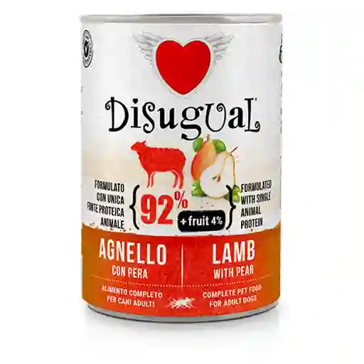 Disugual Alimento Húmedo Para Perro Cordero Y Pera 400 Gr