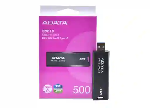 Disco De Estado Solido Externo Adata Sc610 - 500gb - Usb 3,2