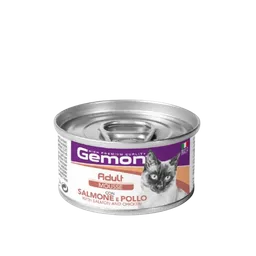 Gemon Alimento Húmedo Mousse Adult Salmon Chicken Para Gato - 85 G