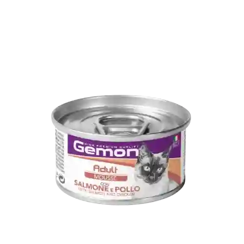 Gemon Alimento Húmedo Mousse Adult Salmon Chicken Para Gato - 85 G
