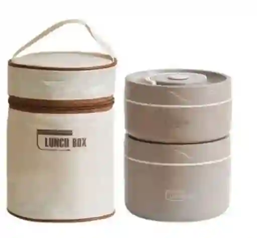 Lonchera Porta Comida Con Estuche