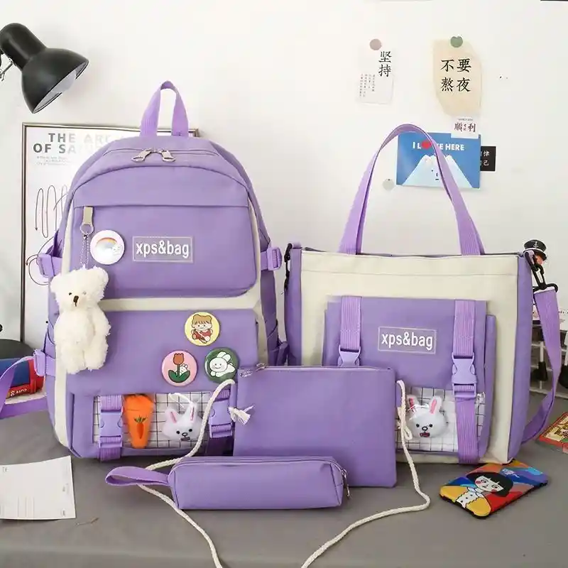 Set Escolar Kawaii X5 Piezas