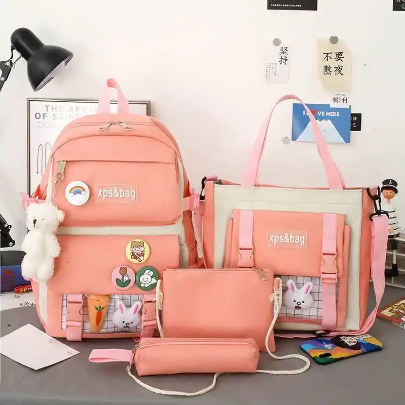 Set Escolar Kawaii X5 Piezas