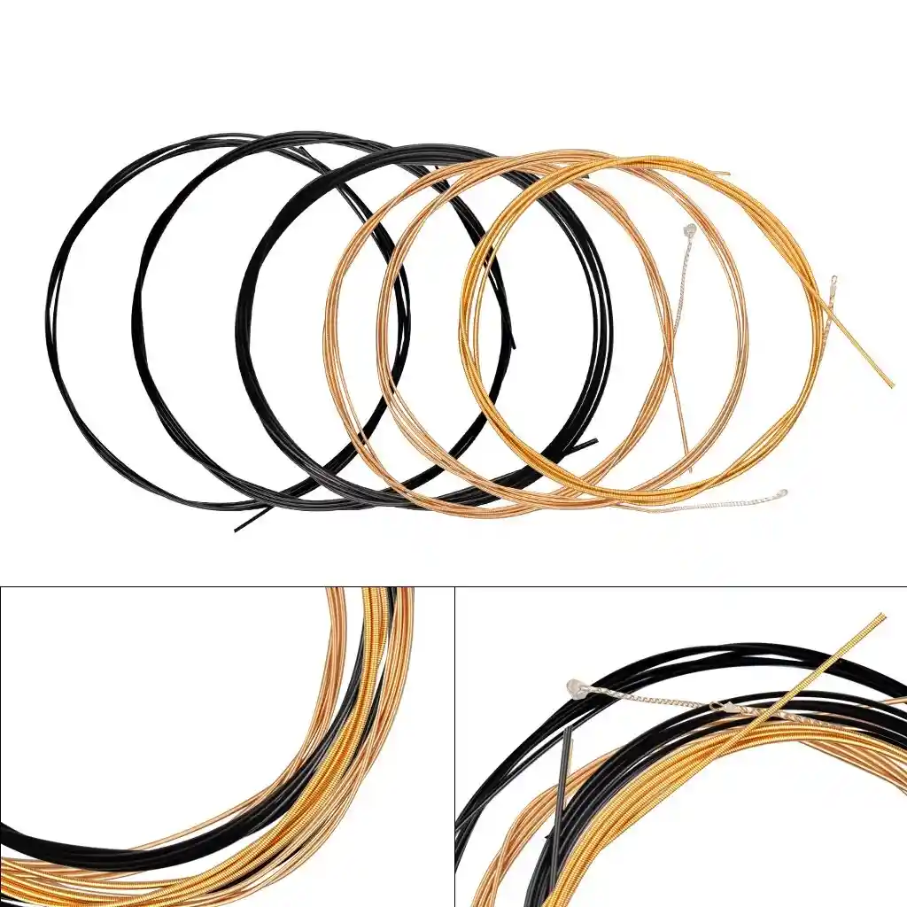 Cuerdas Para Guitarra Clasica Arco Nylon Dorado Y Negro 110 Un Juego