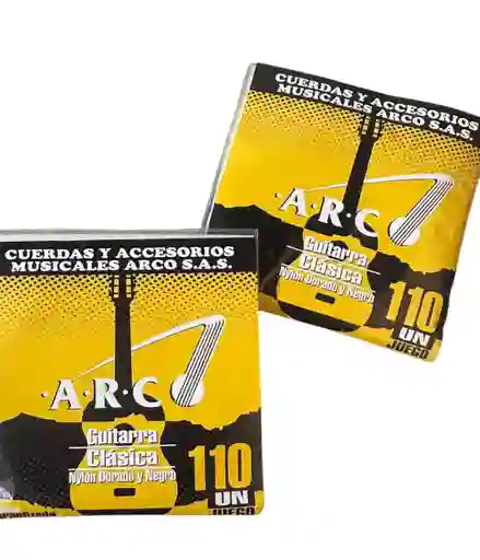 Cuerdas Para Guitarra Clasica Arco Nylon Dorado Y Negro 110 Un Juego