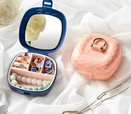 Mini Joyero Portátil De Viaje Con Espejo