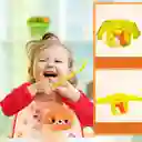 Babero Delantal Para Bebés Niños Manga Larga Impermeable