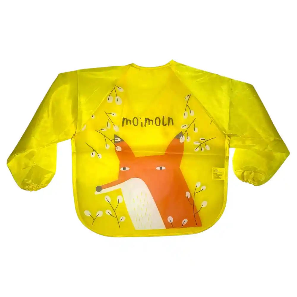 Babero Delantal Para Bebés Niños Manga Larga Impermeable