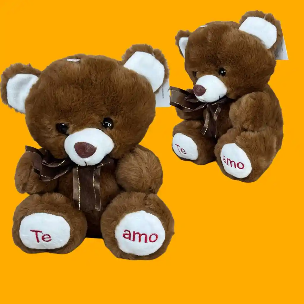 Peluche Oso Café Te Amo 20cm