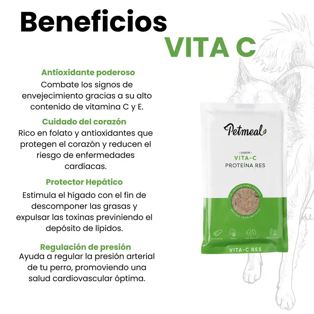 Petmeal Dieta Cocida Natural Perros - Vita C Res