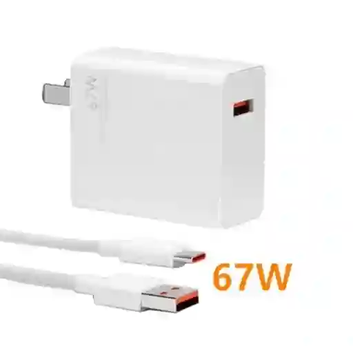 Cargador 67w Carga Rapida Compatible Xiaomi Y Android