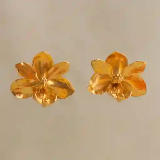 Aretes Topo Orquidea Vanda Baby
