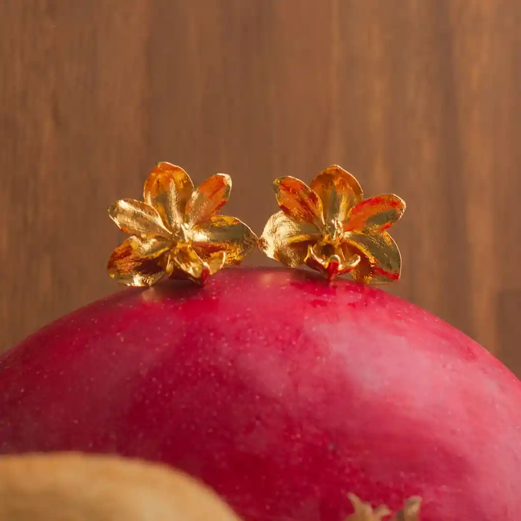 Aretes Topo Orquidea Vanda Baby
