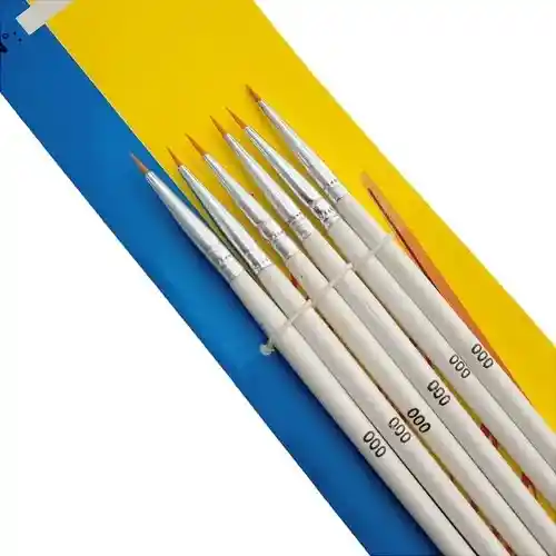 Set Pinceles # 000 X 6 Und Delineador