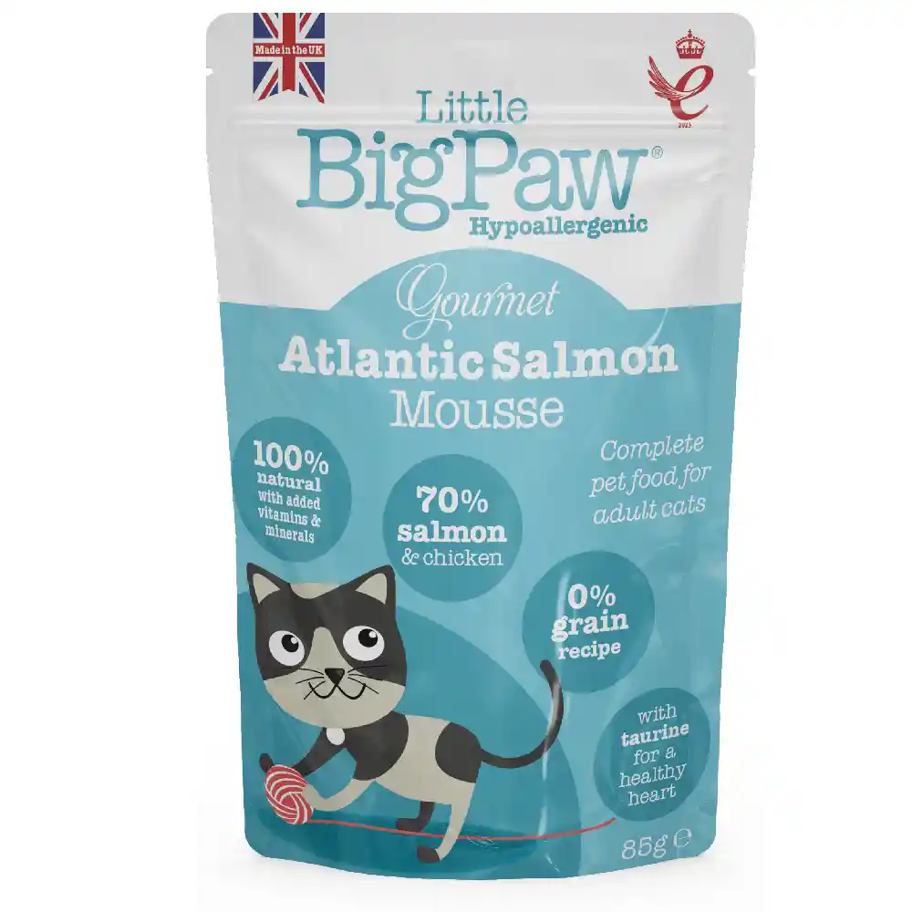 Little Big Paw Pouch Para Gato Gourmet Salmón Del Atlántico 85 Gr