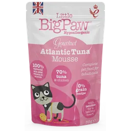 Little Big Paw Pouch Para Gato Gourmet Atun Del Atlántico 85 Gr