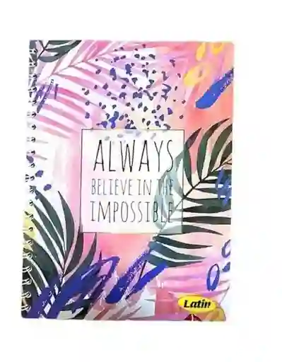 Cuaderno Argollado 80 Hojas Rayado Para Mujer