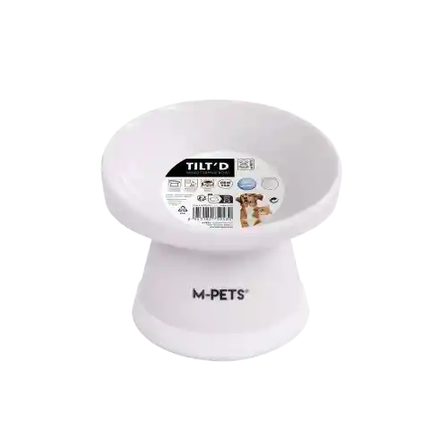M-pets Tazón Elevado Cerámica Para Gato