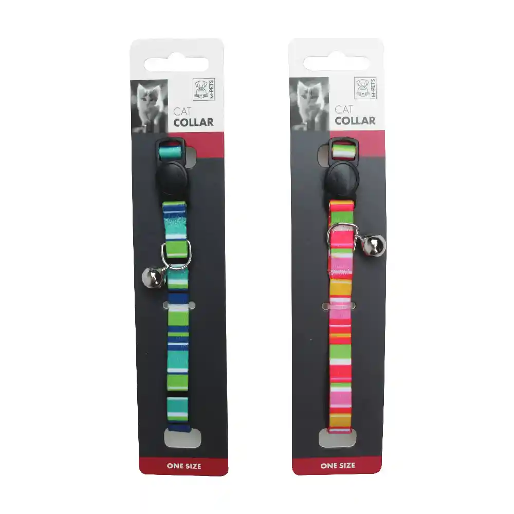 Collar De Rayas Para Gato M-pets - Único