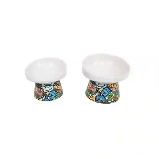 Taza Elevada Para Gato Urban Mix M-pets