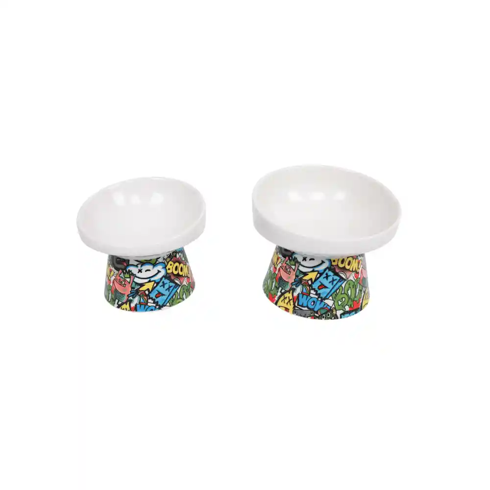 Taza Elevada Para Gato Urban Mix M-pets