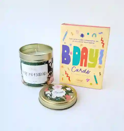 Vela Aromática Prosperidad + Juego De Cumpleaños
