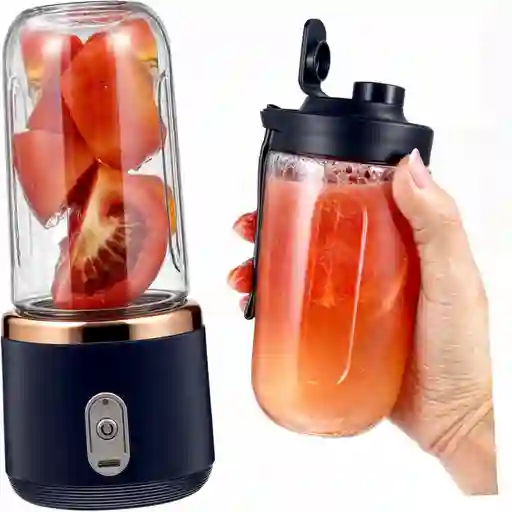 Batidora Licuadora Portatil Doble Vaso Con Tapa Recargable