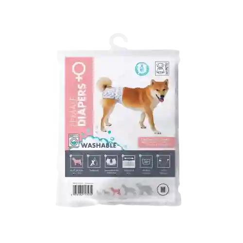 M-pets Pañal Lavable Para Perra Hembra Talla M