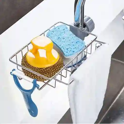 Soporte De Esponja Para Llave De Cocina Organizador De Baño