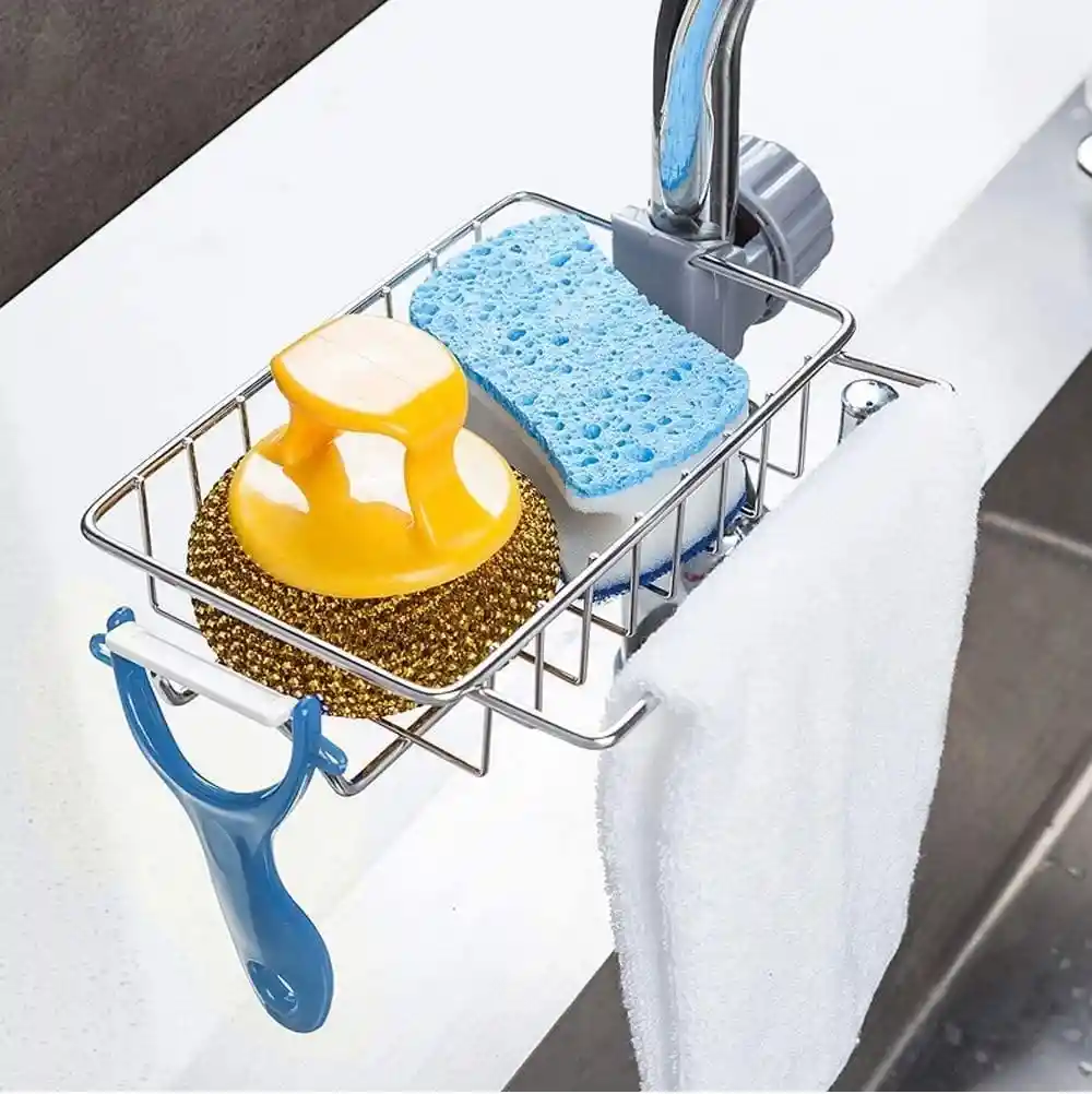 Soporte De Esponja Para Llave De Cocina Organizador De Baño