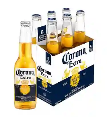 Corona Cerveza Extra 330 Ml (6 Unidades)