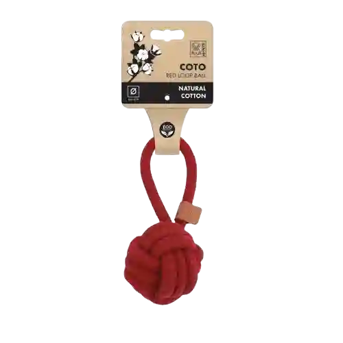 M-pets Juguete Coto Ecobola Lazo Rojo Para Perro - 8 Cm