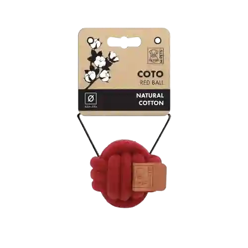 M-pets Juguete Coto Ecobola Lazo Rojo Para Perro - 6,5 Cm