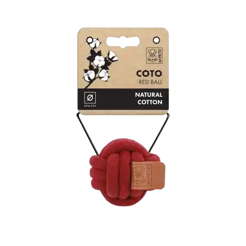 M-pets Juguete Coto Ecobola Lazo Rojo Para Perro - 6,5 Cm