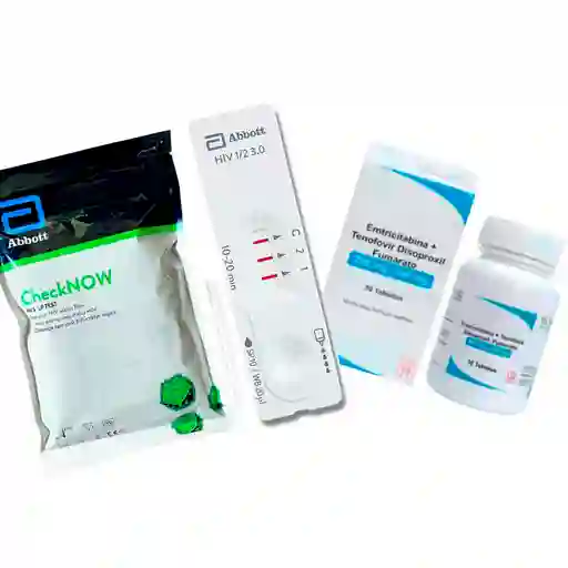 Prep + Prueba Vih Kit Salvacion 2 En 1 Fovirem Tenofovir Emtricitabina Disoproxil Fumarato + Test De Vih Casero En 5 Minutos Hiv