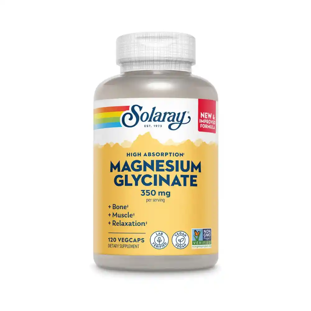 Solaray Glicinato De Magnesio 350mg 120 Cápsulas
