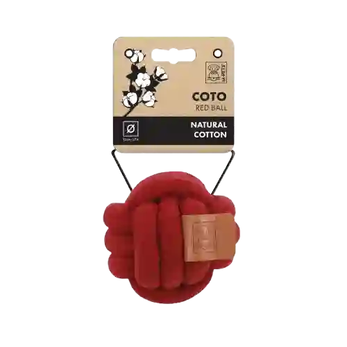 M-pets Juguete Coto Ecobola Lazo Rojo Para Perro - 9,5 Cm