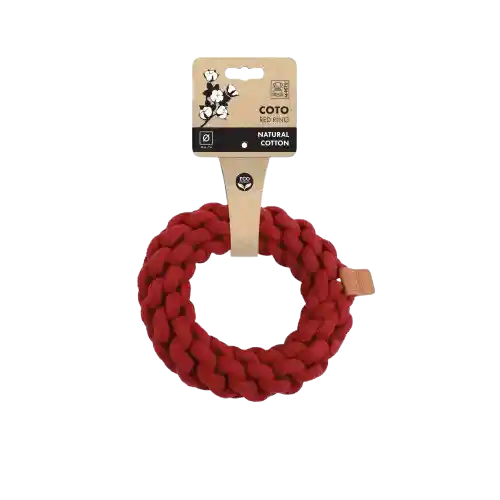 M-pets Juguete Coto Ecobola Lazo Rojo Para Perro - 18 Cm