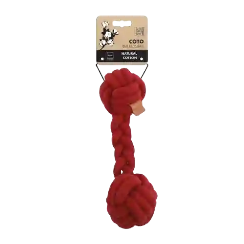 M-pets Juguete Coto Ecoduo Lazo Rojo Para Perro - 28 Cm
