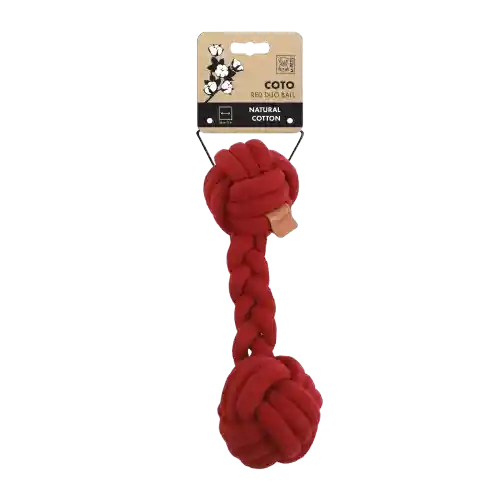 M-pets Juguete Coto Ecoduo Lazo Rojo Para Perro - 28 Cm