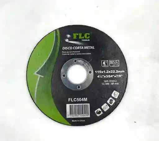 Disco Corta Metal 4½” Flc Tools 115mm X 1.2mm – Para Acero Inoxidable