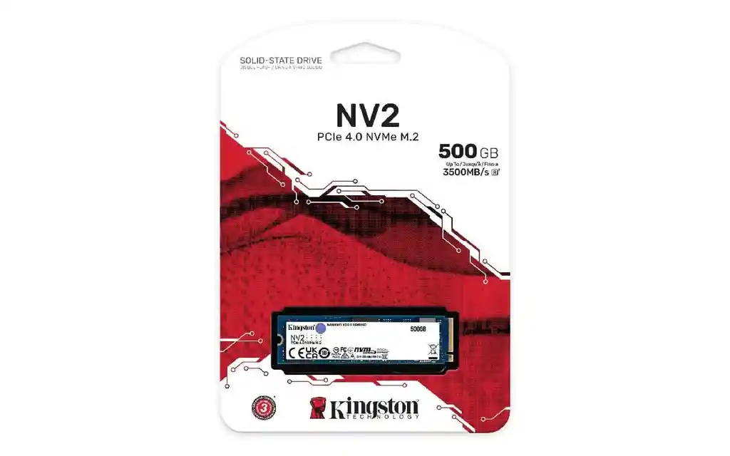 Ssd Kingston Nv2, 500 Gb, M.2 2280, Nvme, Pcie 4.0 Gen 4x4