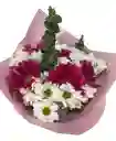 🌸 Bouquet Rosado Con Gerberas, Margaritas Y Eucalipto