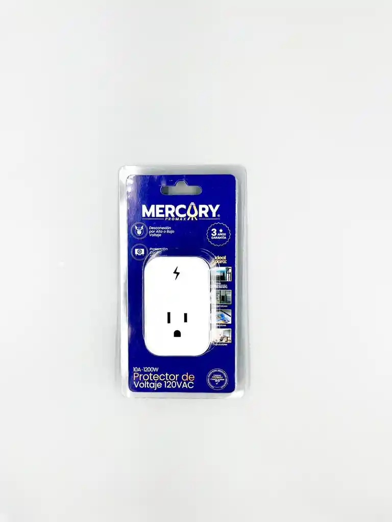 Protector De Voltaje 120vac Mercury – 10a / 1200w Con Corte Automático